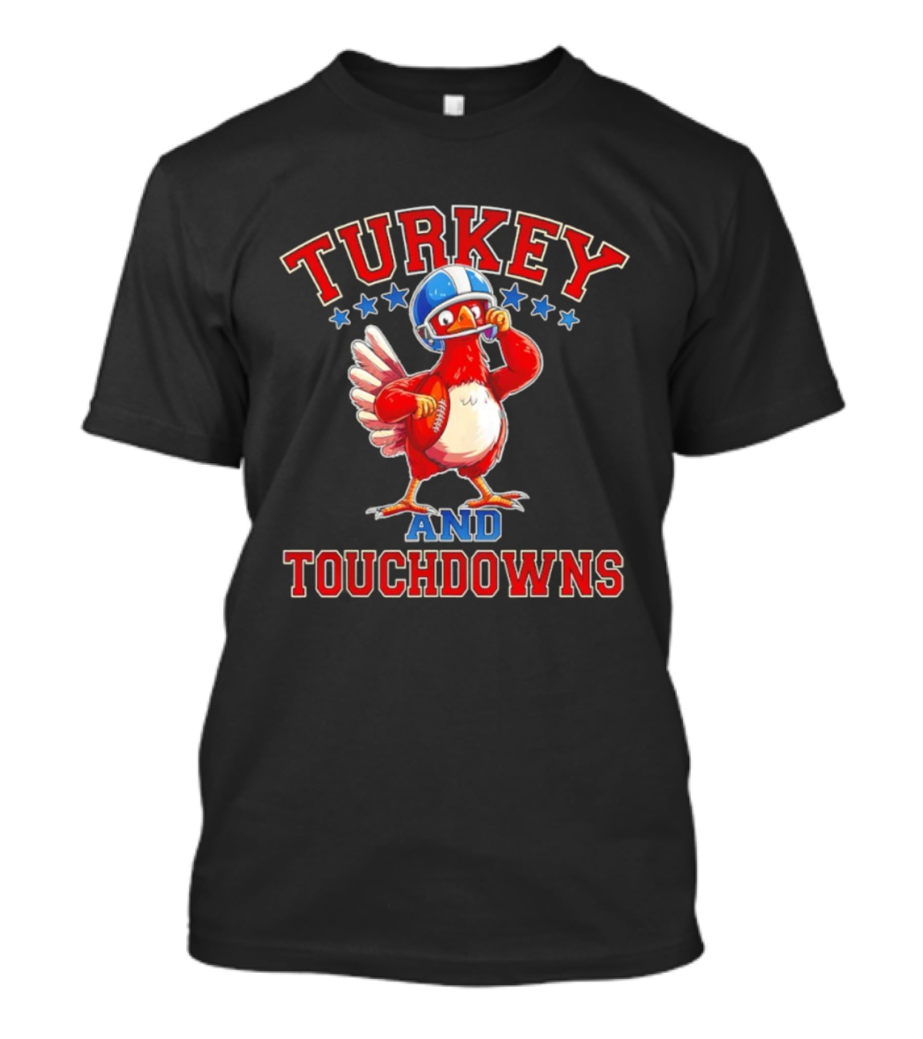 Turkey And Touchdowns Thanksgiving Football Game Day T-Shirt