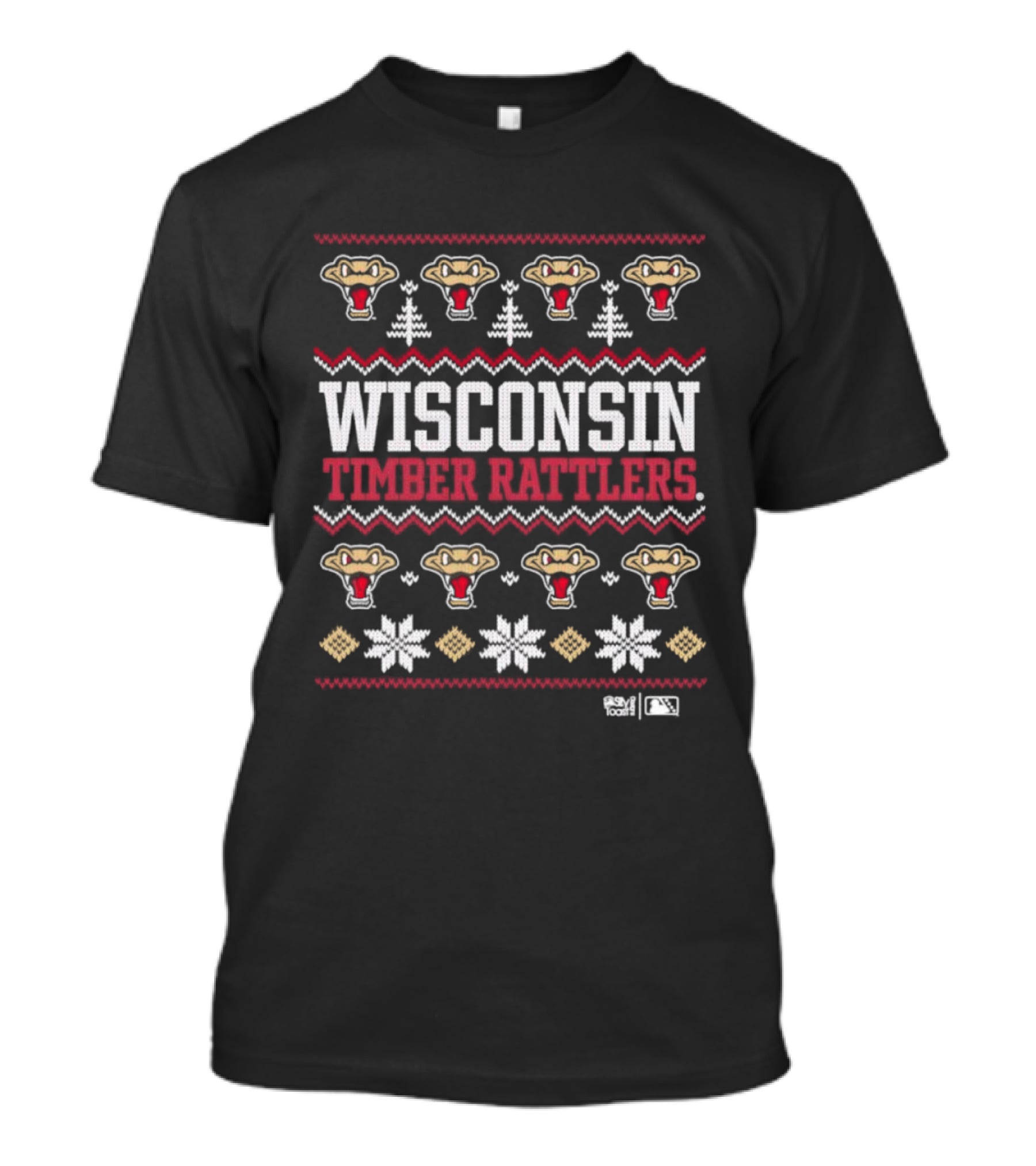Wisconsin Timber Rattlers Holiday Christmas Crewneck Mascot Sweater T-Shirt