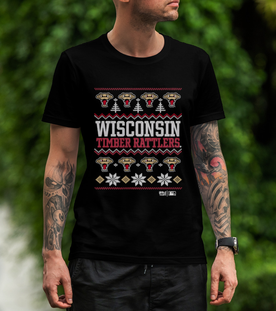Wisconsin Timber Rattlers Holiday Christmas Crewneck Mascot Sweater T-Shirt