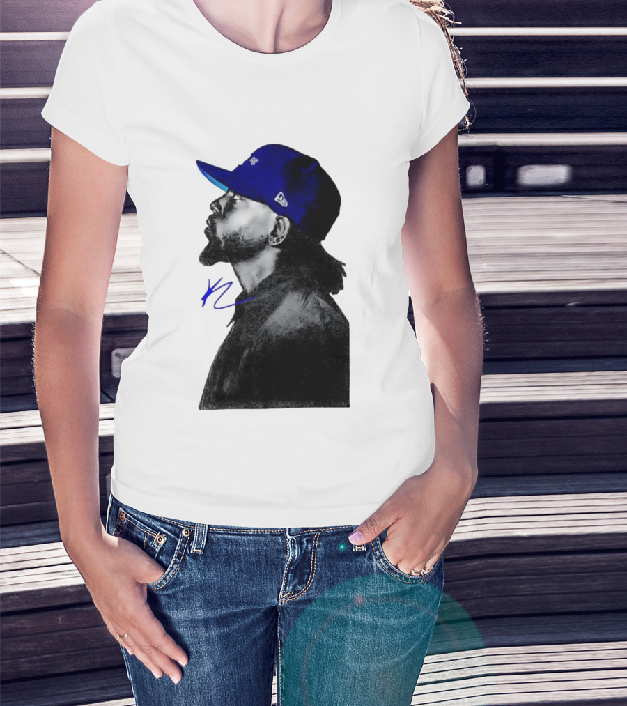 Kendrick Lamar GNX Signature YL Blue Cap T-Shirt