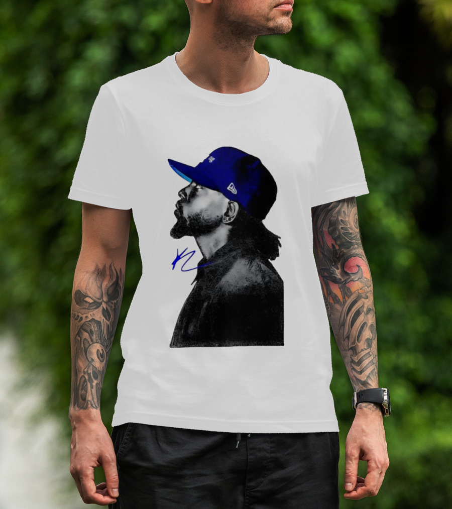 Kendrick Lamar GNX Signature YL Blue Cap T-Shirt
