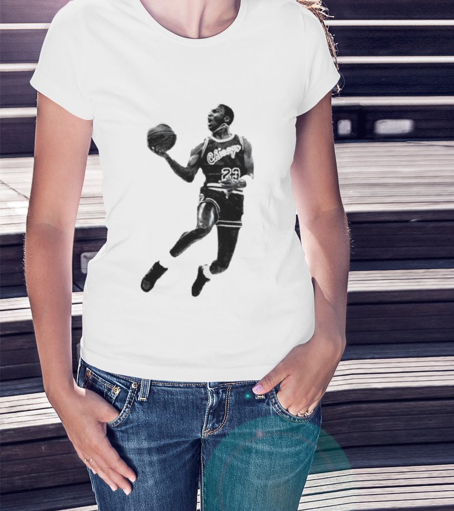 Jordan Chicago 23 Basketball Jump Pose T-Shirt