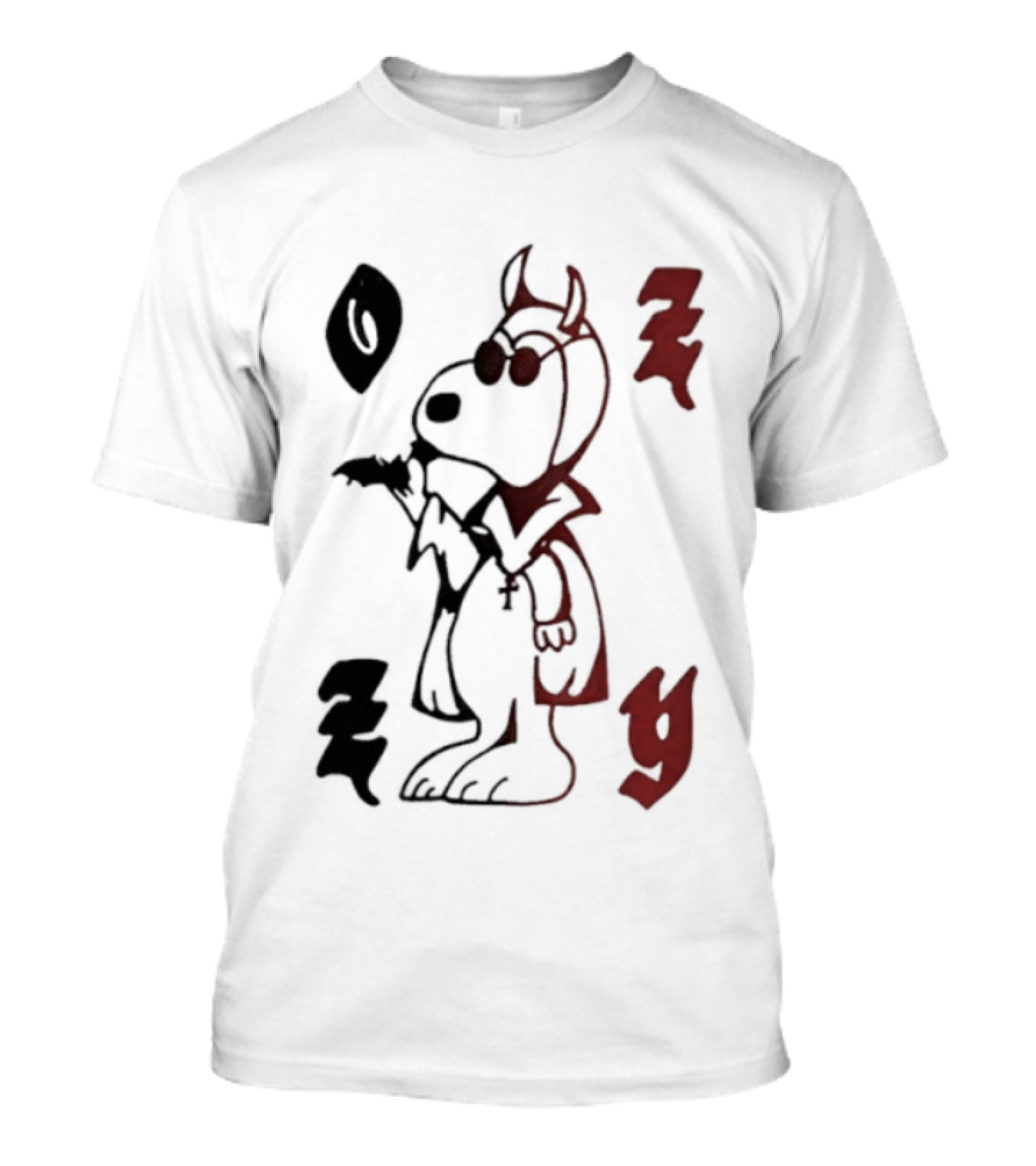 Ozzy Snoopy Devil Dog Gradient Art T-Shirt