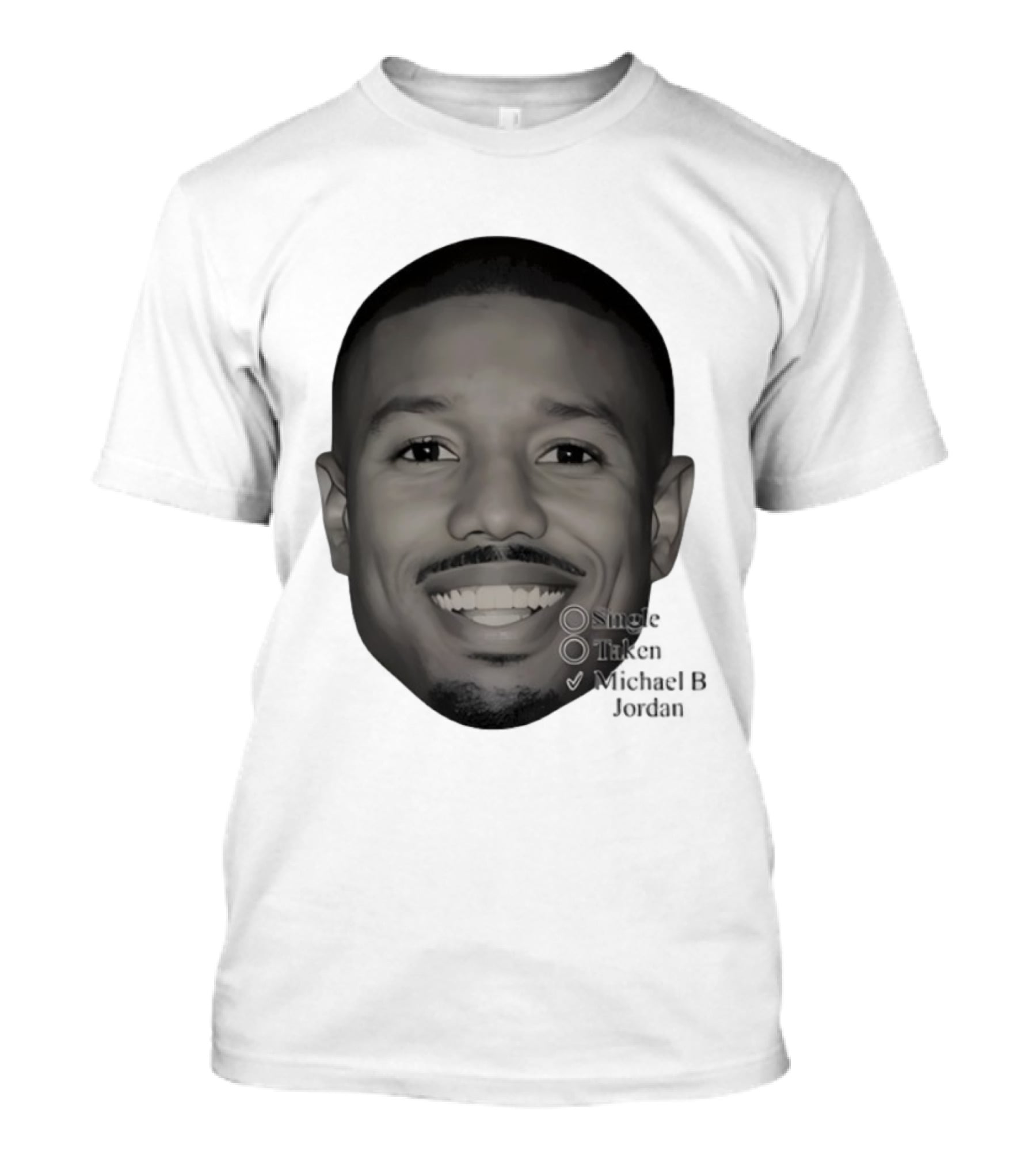 Single Taken Michael B Jordan Face Illustration T-Shirt