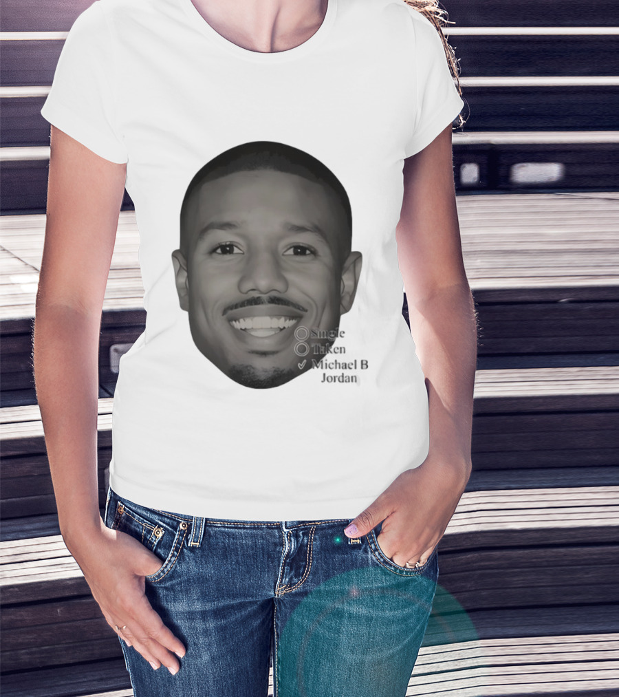 Single Taken Michael B Jordan Face Illustration T-Shirt