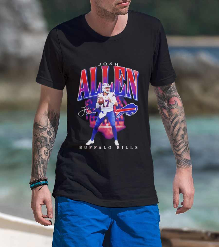 Josh Allen Buffalo Bills 17 Signature Player T-Shirt