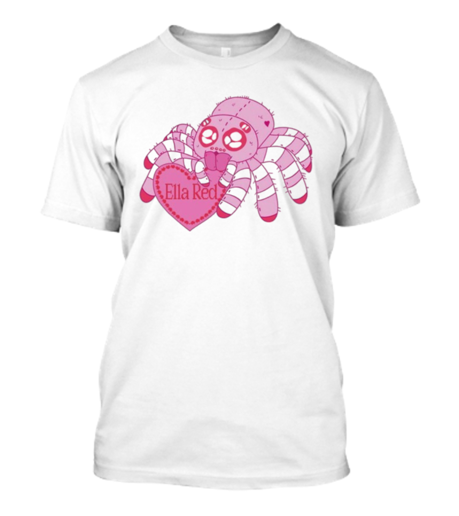 Ella Red Spider Pink Heart Cuteness T-Shirt