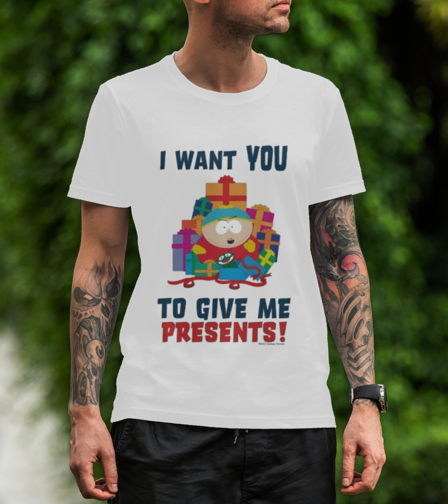 South Park Cartman Christmas I Want You To Give Me Presents T-Shirt