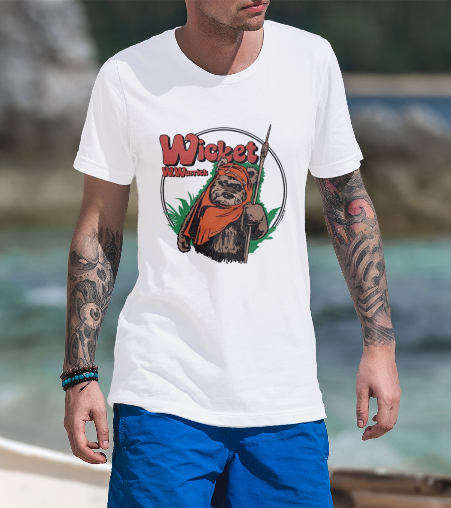 Star Wars Wicket W Warrick Ewok Endor Adventure T-Shirt