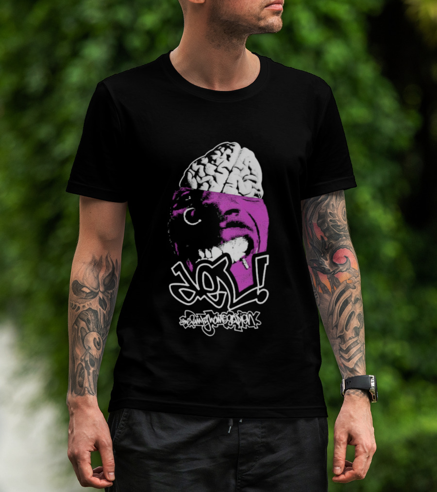 DEL Both Sides Of The Brain Face And Brain Graphic T-Shirt