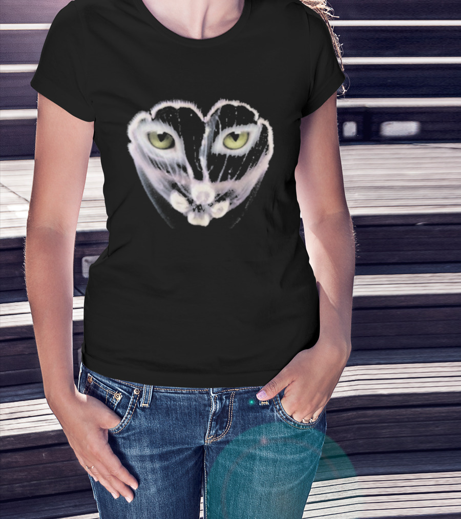 Galantis You Eyes Heart Cat Face Yellow Eyes T-Shirt