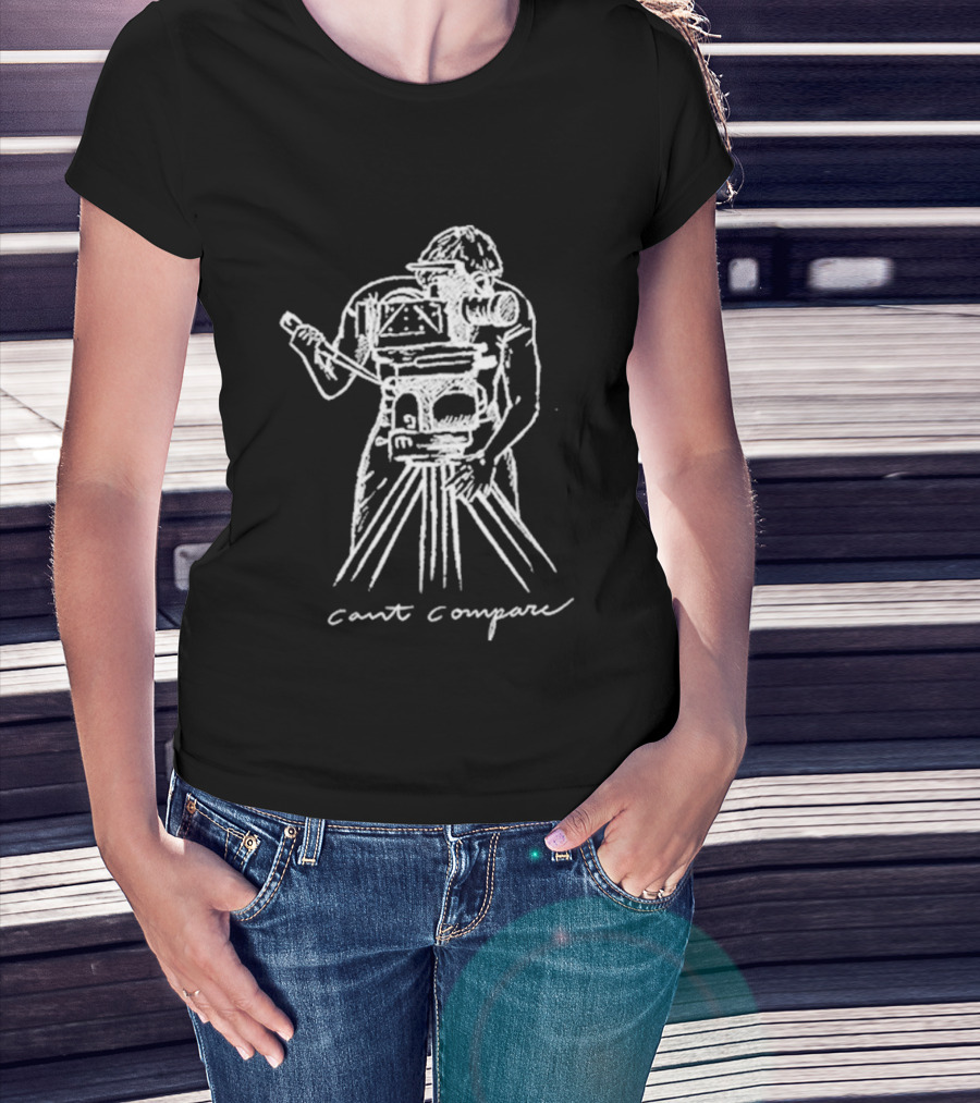 Jason Schmidt Can't Compare Vintage Camera Drawing T-Shirt