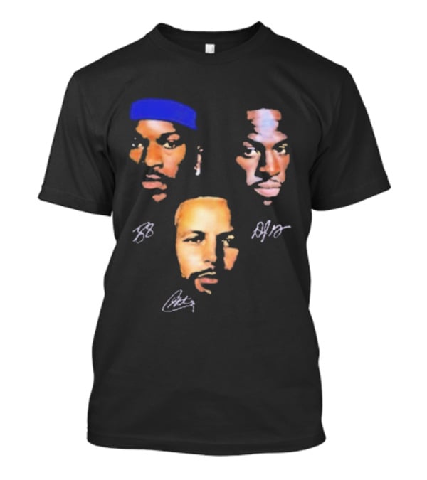 Jimmy Butler Draymond Green Stephen Curry Faces Heads BB AJG Signatures T-Shirt