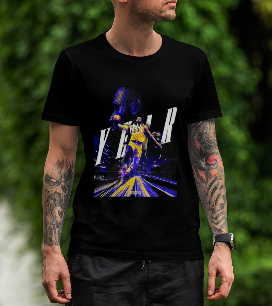 LeBron James Year 23 ESPN Los Angeles Lakers Dunk T-Shirt