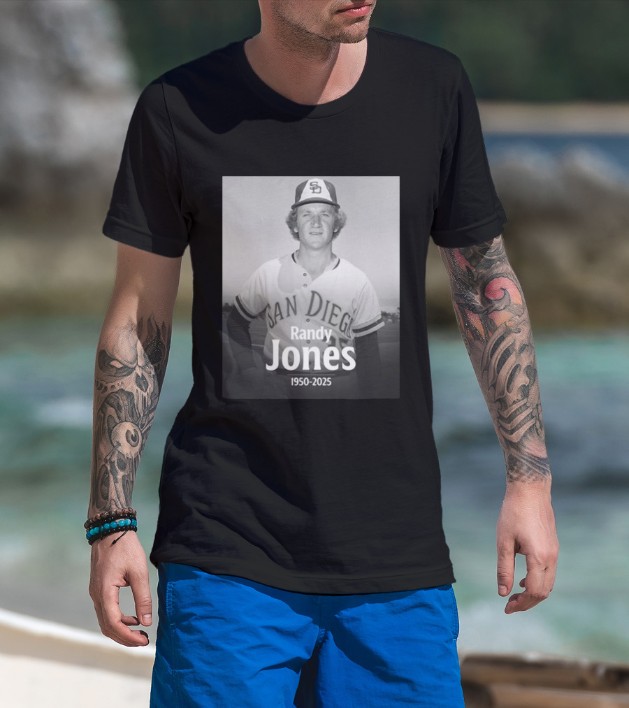 San Diego Randy Jones 1950-2025 SD Padres Baseball Legend T-Shirt
