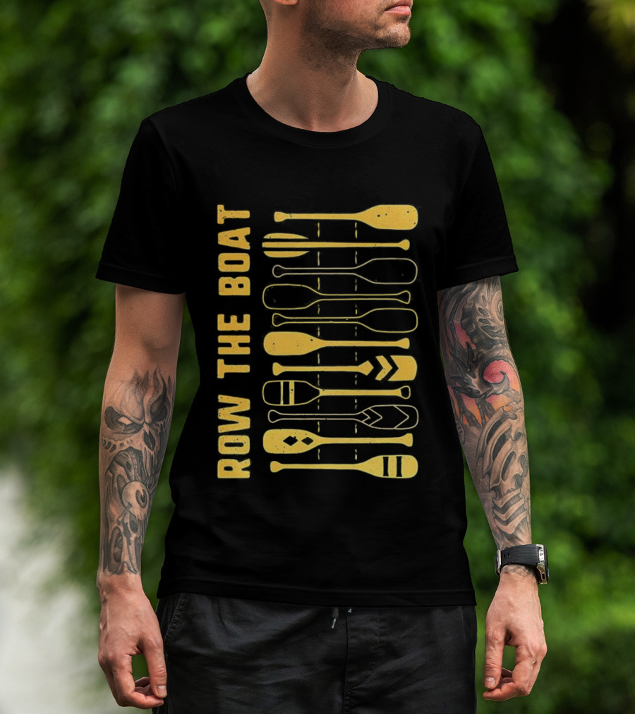 Row The Boat Wall Of Oars T-Shirt