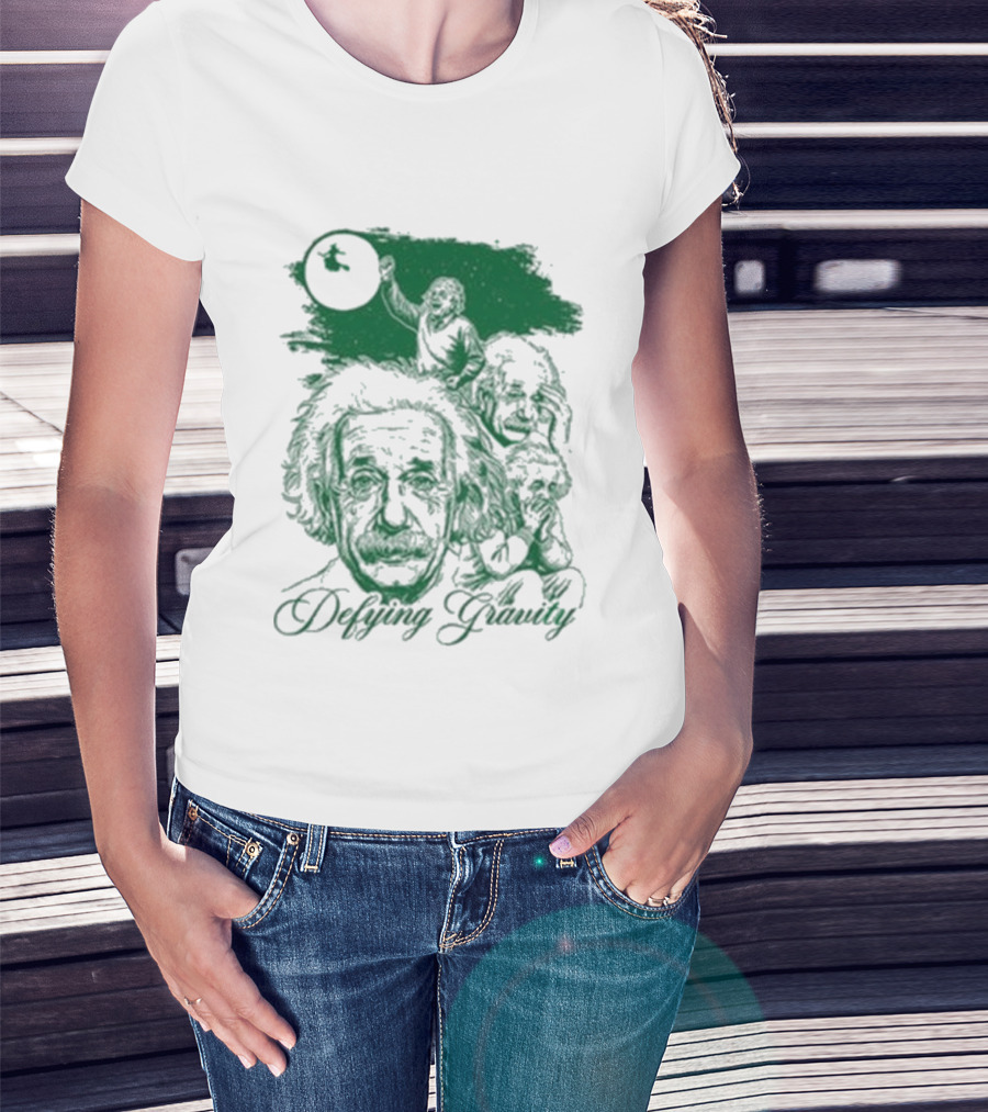 Albert Einstein Defying Gravity Science Concept T-Shirt