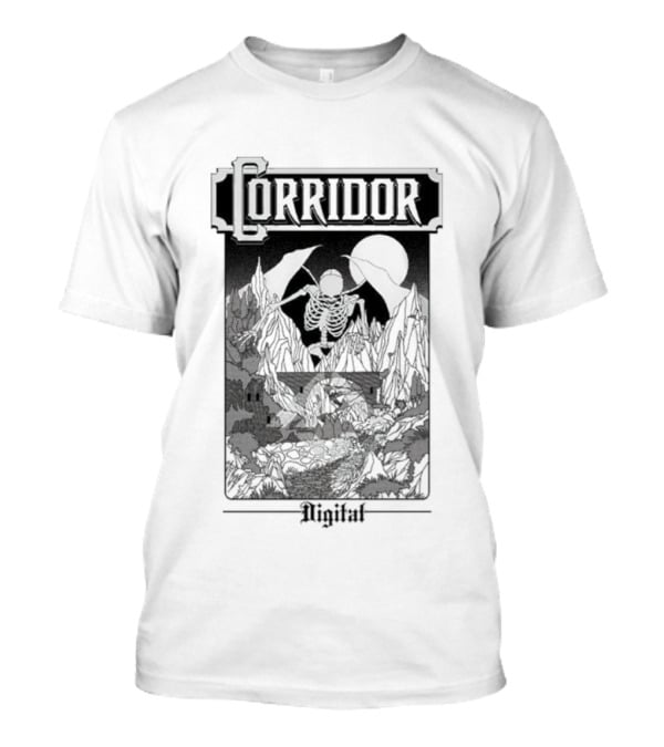 Corridor Digital Skeleton Horror High 64 Moonlit Mountains T-Shirt