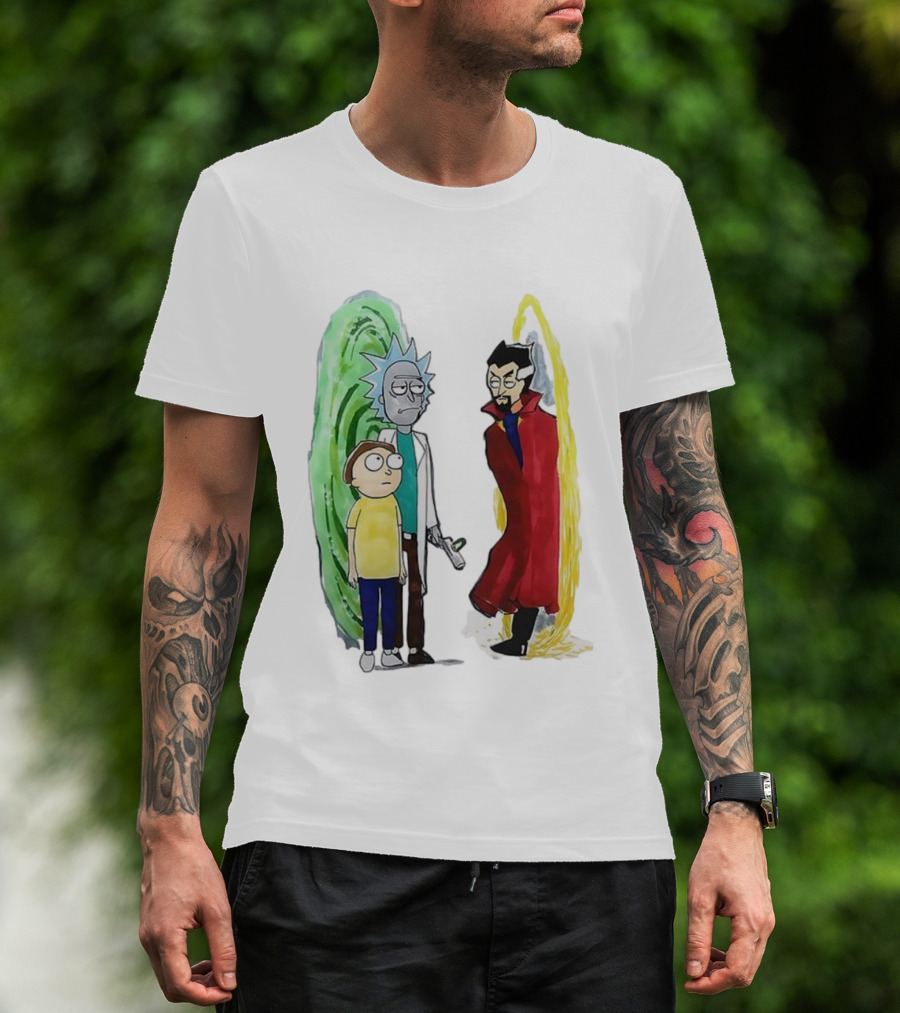 Rick And Morty Doctor Strange Portal Crossover T-Shirt