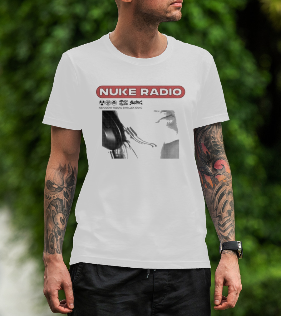 Nuke Radio Shadow Wizard Skrillex Gang Eardrum T-Shirt