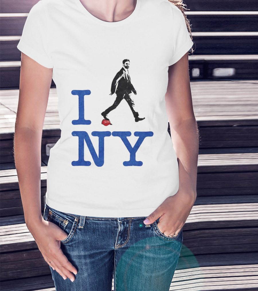 I Love NY Zohran Mamdani Walking Silhouette T-Shirt