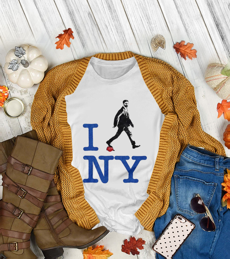 I Love NY Zohran Mamdani Walking Silhouette T-Shirt
