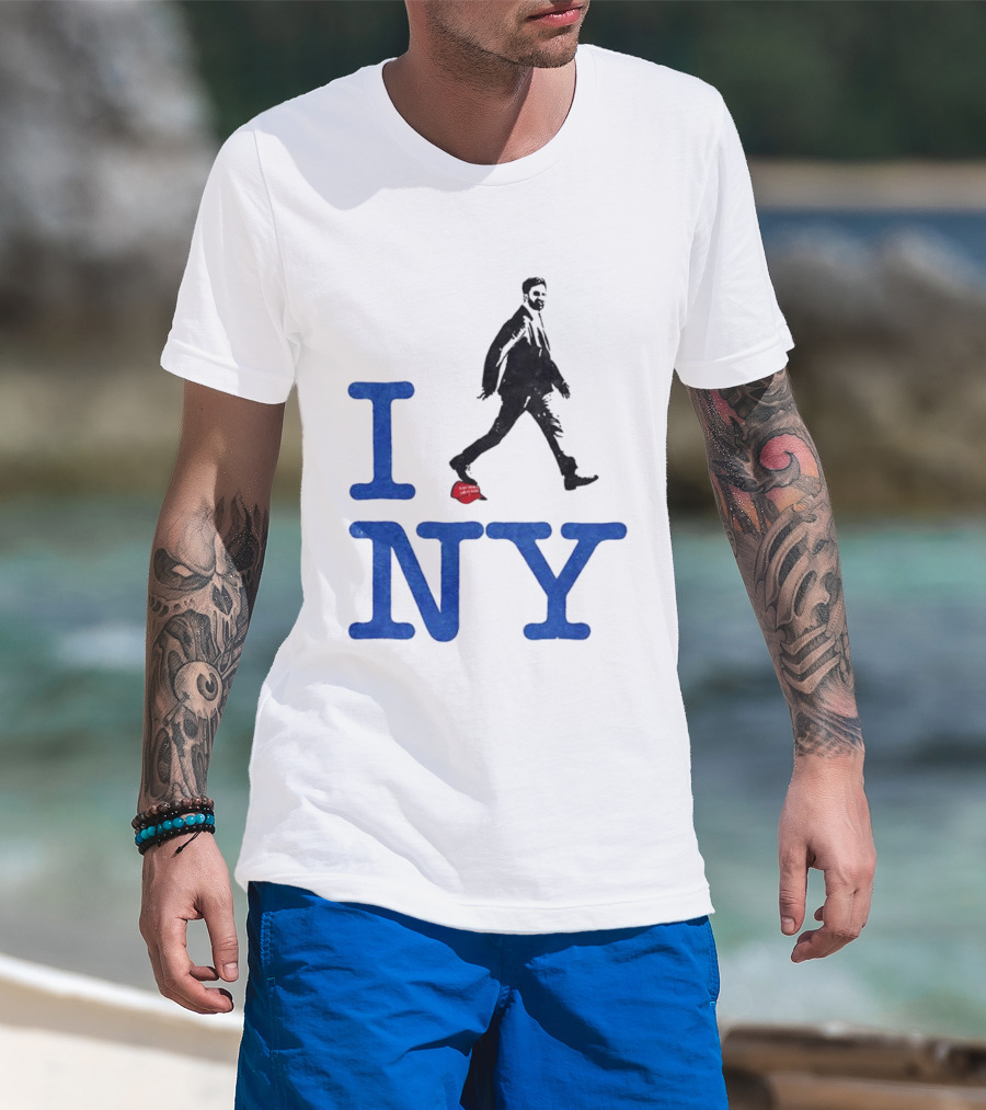 I Love NY Zohran Mamdani Walking Silhouette T-Shirt