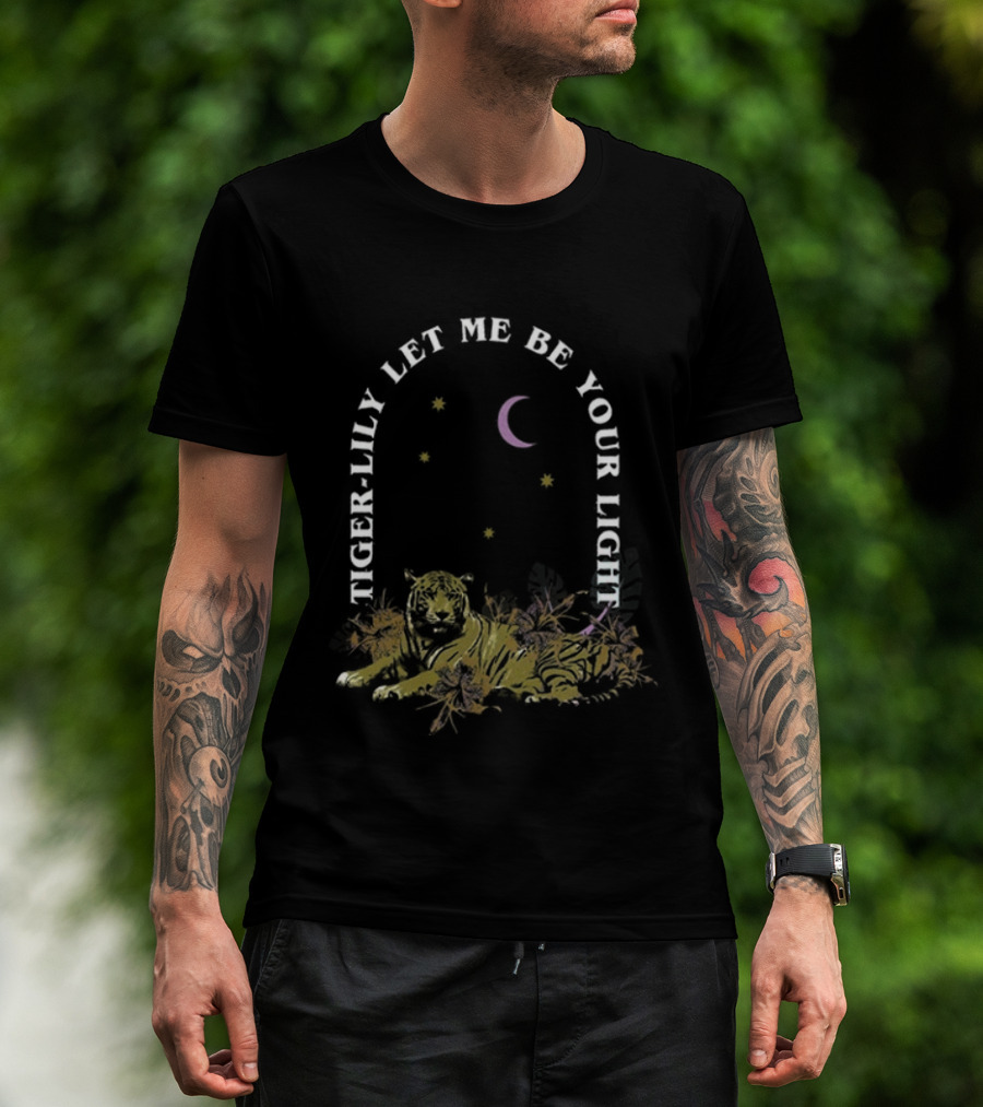 Tiger-Lily Let Me Be Your Light Moon Stars Illustration T-Shirt