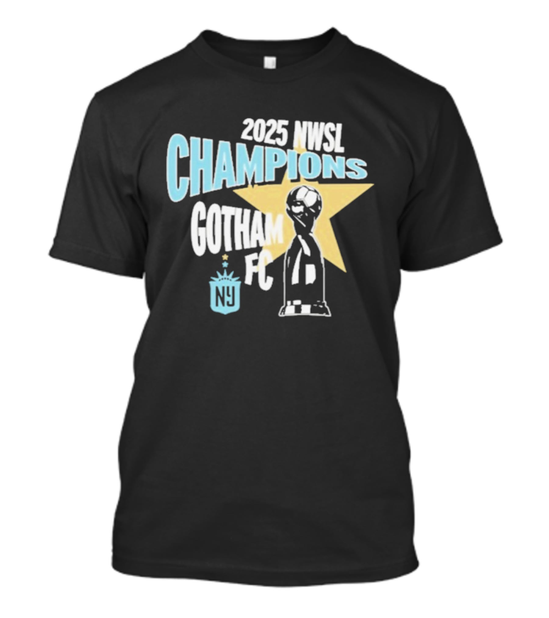 2025 NWSL Champions Gotham FC Trophy Star NY T-Shirt
