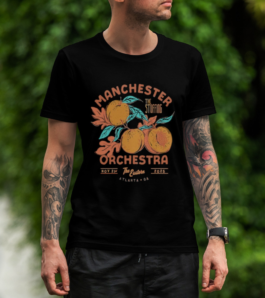 Manchester Orchestra The Stuffing Nov 21 2025 The Eastern Atlanta GA Peaches T-Shirt