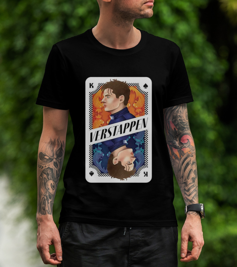 King Of Spades Verstappen Playing Card Illustration T-Shirt