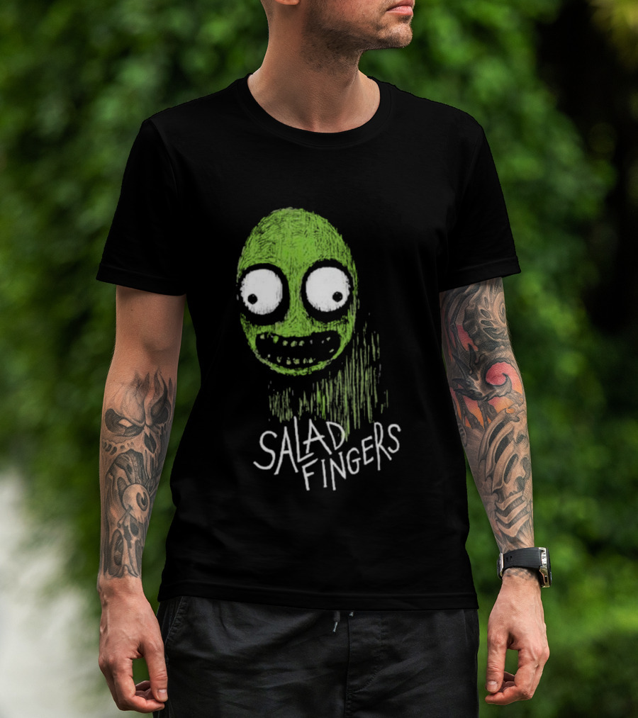 Salad Fingers Green Face Horror Aesthetic T-Shirt