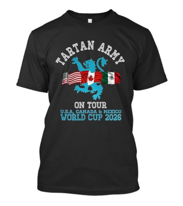 Tartan Army On Tour USA Canada Mexico World Cup 2026 T-Shirt