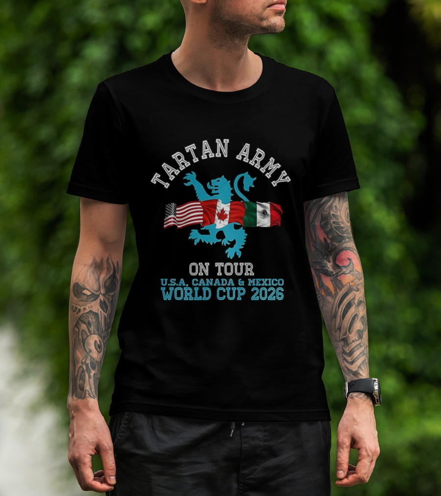 Tartan Army On Tour USA Canada Mexico World Cup 2026 T-Shirt