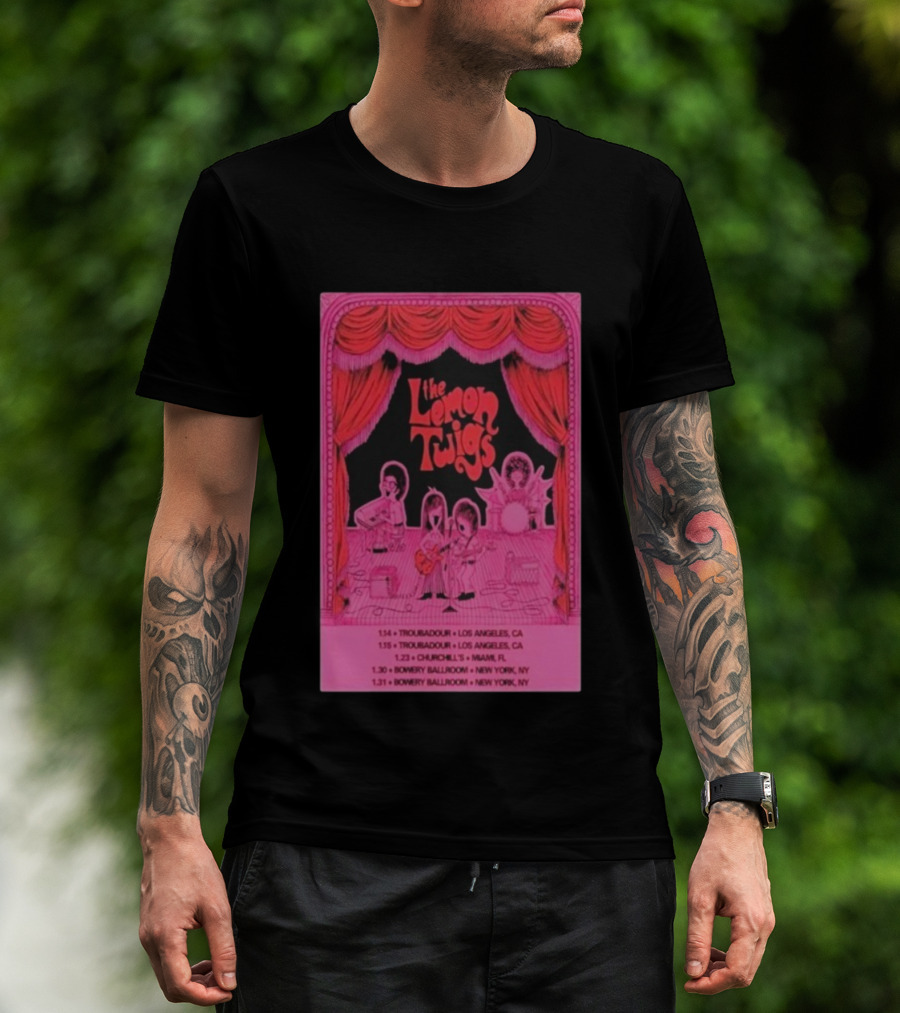 The Lemon Twigs Tour Los Angeles Miami New York 2026 Concert Dates T-Shirt