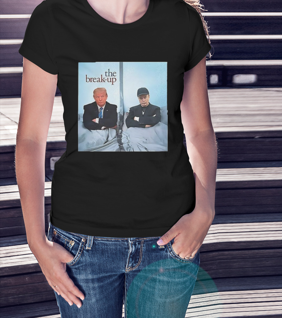 The Break-up Trump And Elon Musk Bed Divider T-Shirt