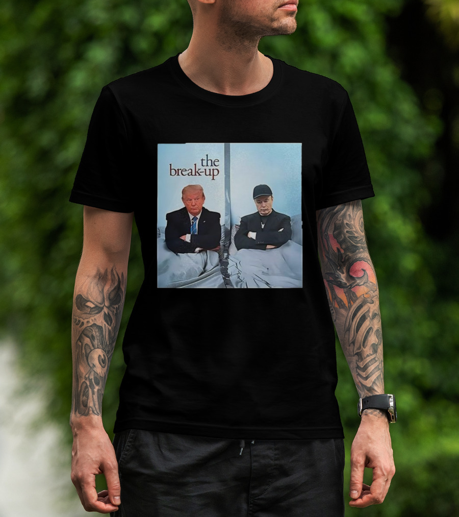 The Break-up Trump And Elon Musk Bed Divider T-Shirt