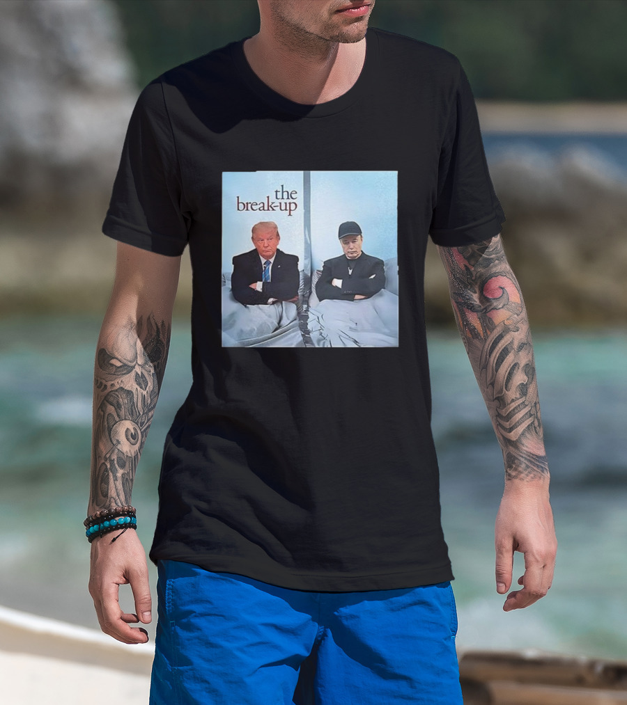 The Break-up Trump And Elon Musk Bed Divider T-Shirt
