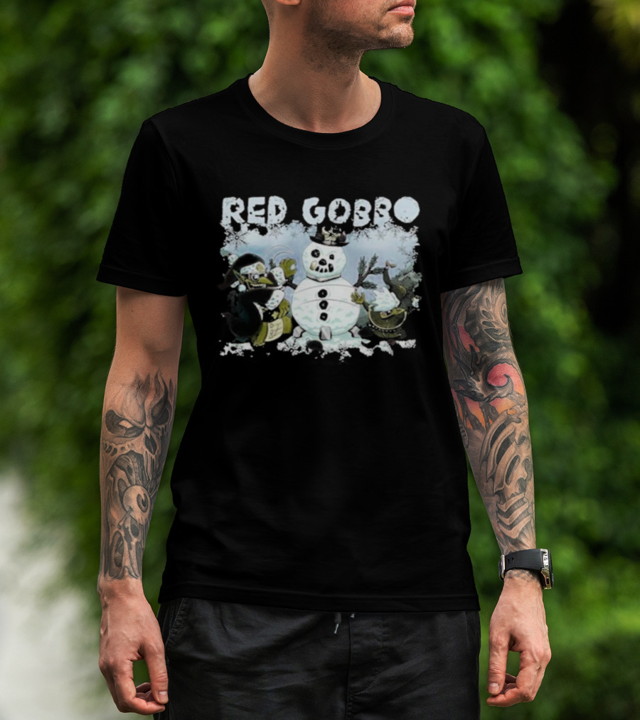 Warhammer Red Gobbo Merry Grotmas Christmas Snowman Festive Fantasy Grot Holiday T-Shirt