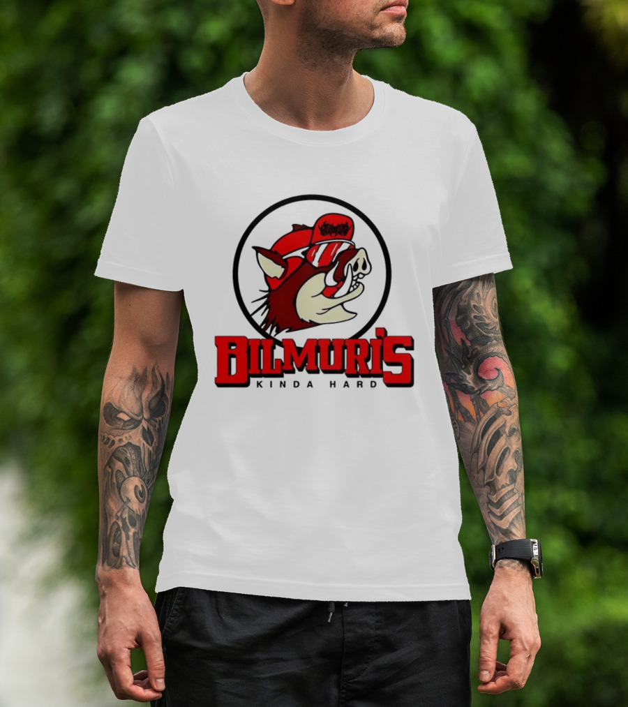 Bilmuri Hog-Ee’s Kinda Hard Red Hat Bear Logo T-Shirt