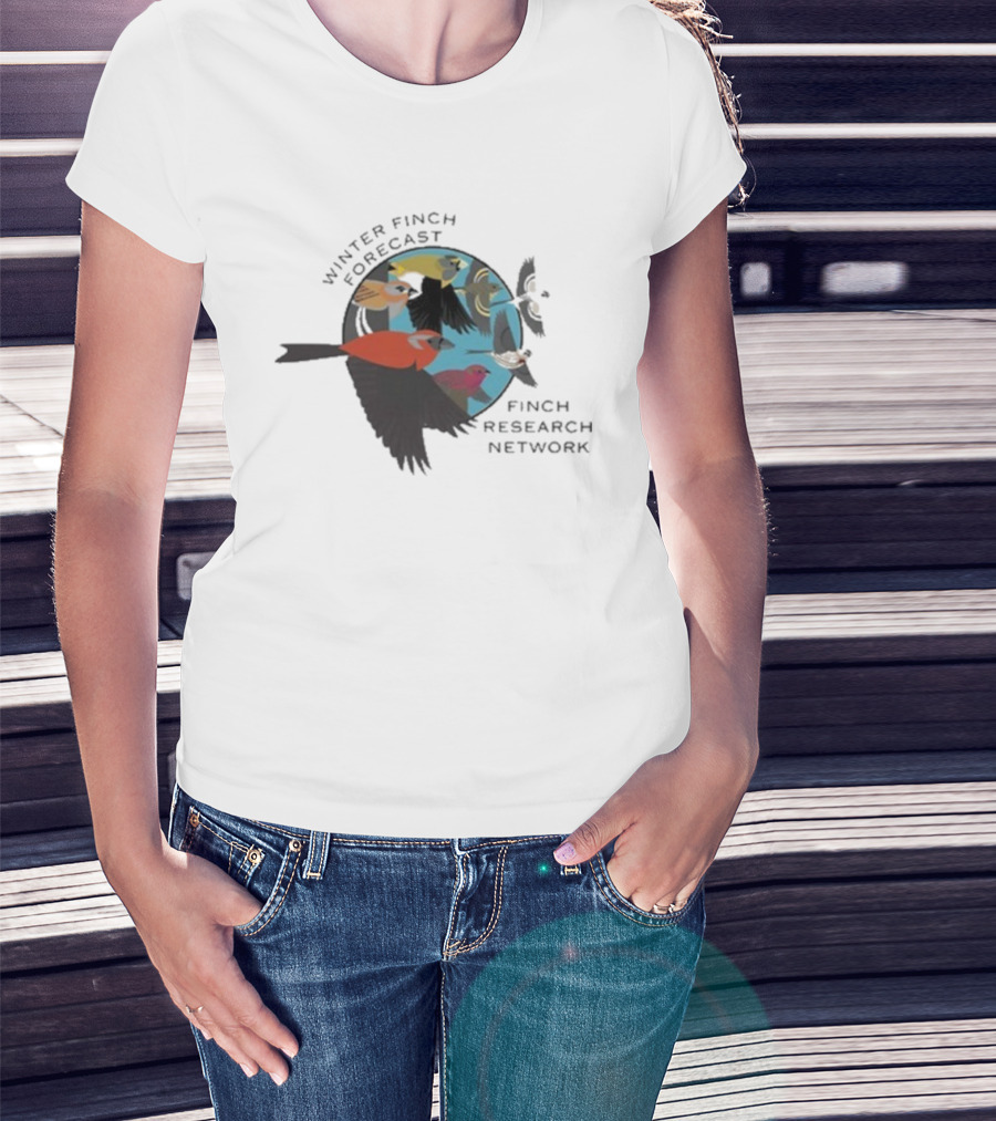 Winter Finch Forecast Finch Research Network Birds T-Shirt