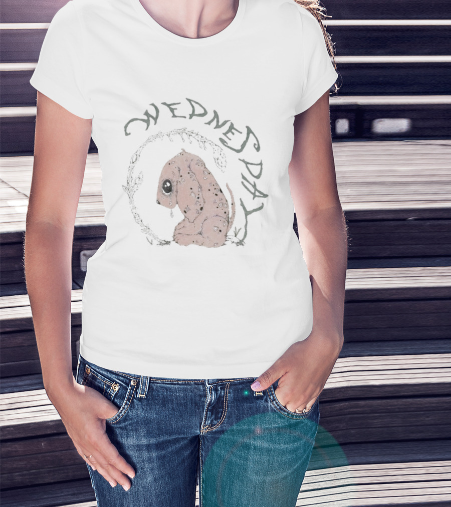 Wednesday Plant Pup Dog Art Day T-Shirt