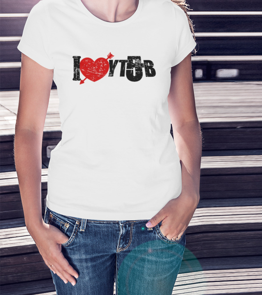 I Heart YTB Young And Bugsey Arrow Through Heart Icon T-Shirt