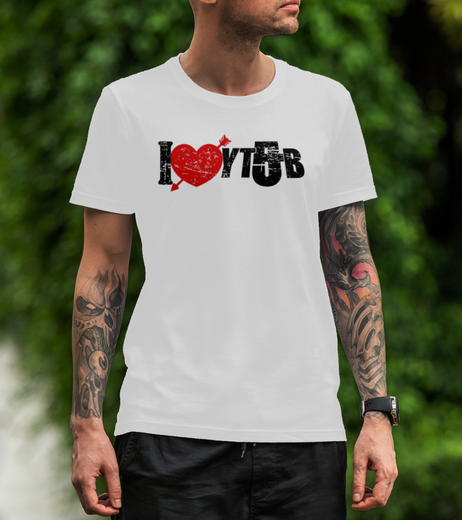 I Heart YTB Young And Bugsey Arrow Through Heart Icon T-Shirt
