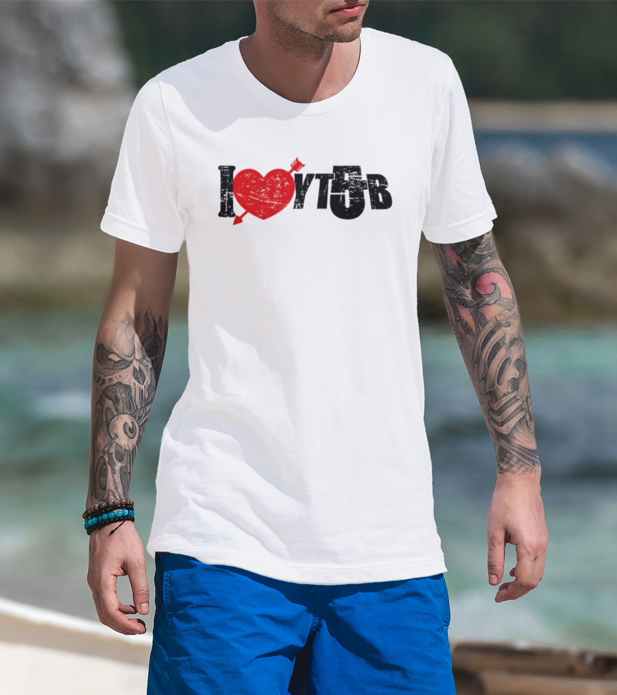 I Heart YTB Young And Bugsey Arrow Through Heart Icon T-Shirt