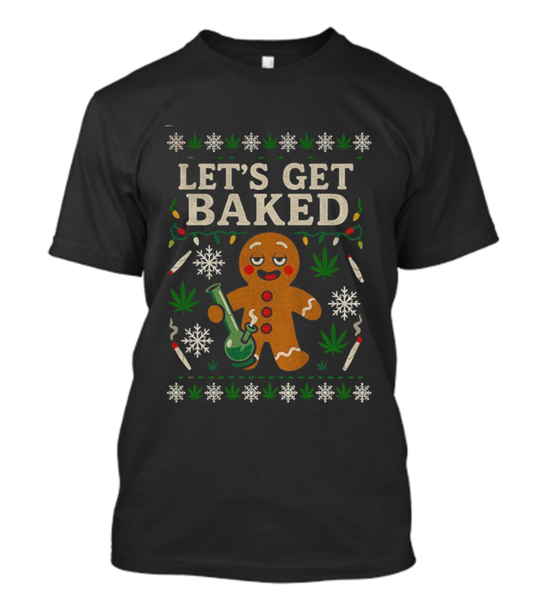 Let's Get Baked Funny Gingerbread Christmas T-Shirt