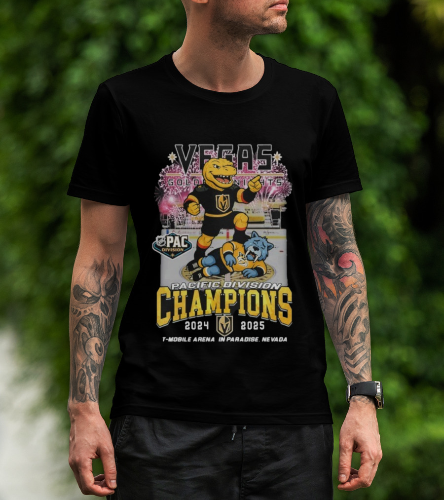 Vegas Golden Knights Stomp Nashville Predators PAC Division Champions 2024 2025 T-Mobile Arena Paradise Nevada T-Shirt