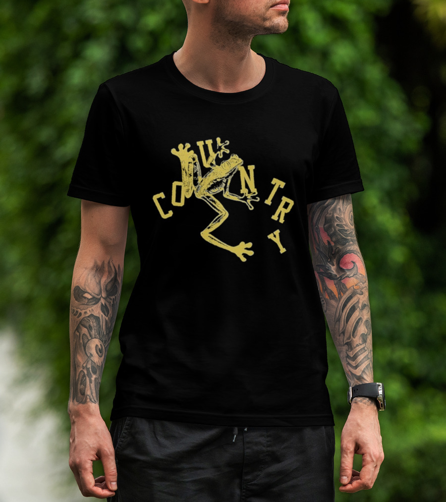 Medium Build Country Frog Retro Graphic Icon Frog T-Shirt