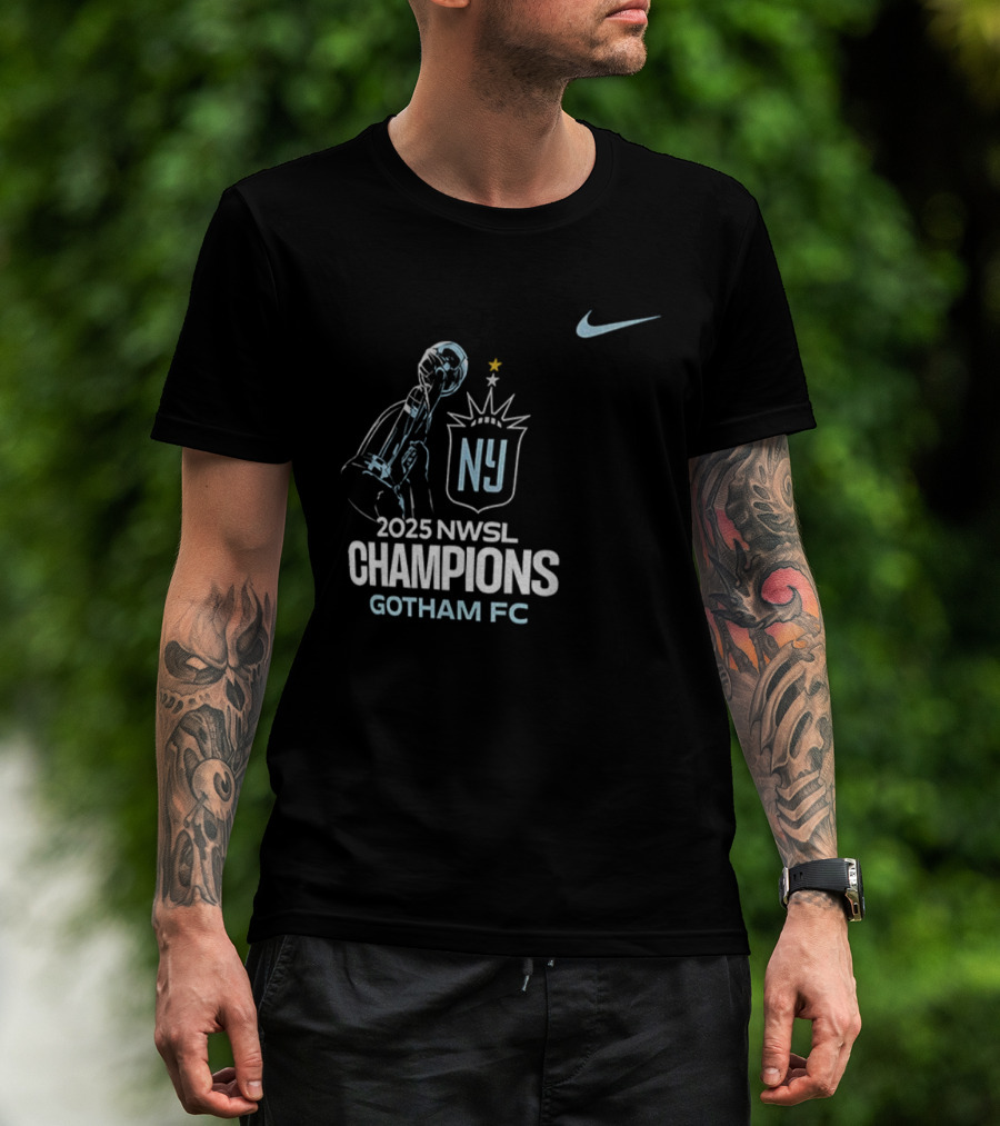 2025 NWSL Champions NJ Gotham FC New Jersey Soccer Victory T-Shirt
