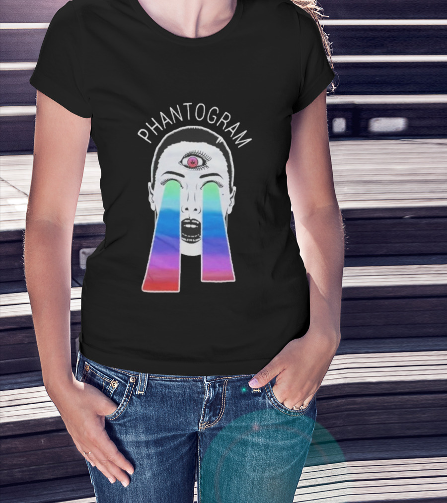 Phantogram Psychedelic Laser Eyes Third Eye Design T-Shirt